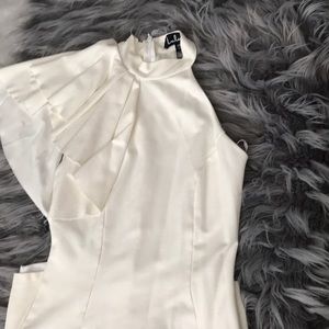 Lulus cream one shoulder dress